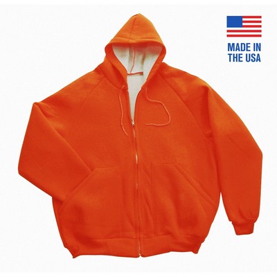 Fluorescent Orange Sweat Jacket Super Heavy Weight - Domestic