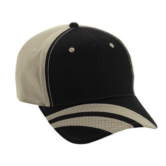 6 Panel Fastlane Striped Brushed Cotton Twill Cap