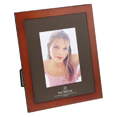 Dark Brown Metal on Wood Picture Frame (5"x7")