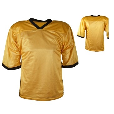 Youth Micro Mesh Full Length Football Jersey Shirt w/ Contrasting Neck & Arm Trim