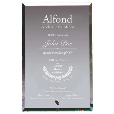 Bevel Edge Glass Plaque Award