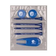 Value Poly Bag Pack w/ Four 3 1/4" Tees, 2 Markers & 1 Fixer