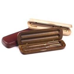 Double Slot Wood Gift Case For Pens