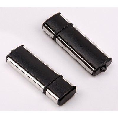 2 GB USB Flash Drive W/ Aluminum Side Trim