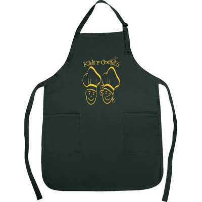 Poly-Cotton Apron W/ 2 Pockets