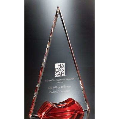 10"x5 7/8" Soiree Optic Crystal Award