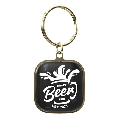 Vibraprint® Bright Gold Circular Key Tag (1-3/8")