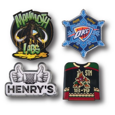 3/4" Overseas Photo Printed Lapel Pins