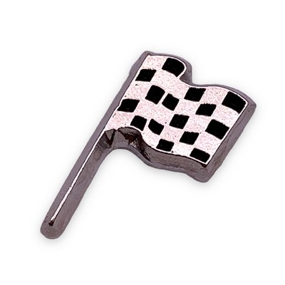 Single Checkered Flag Lapel Pin