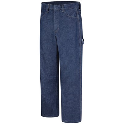 Bulwark Men's Flame Resistant Pre-Washed Denim Dungaree Pants