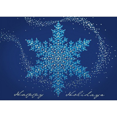 Blue and Silver Shimmer Snowflake