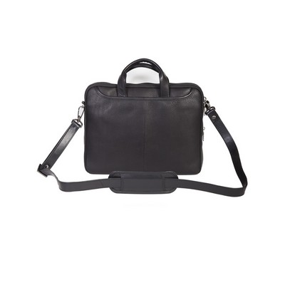 Double Zip Top Leather Workbag