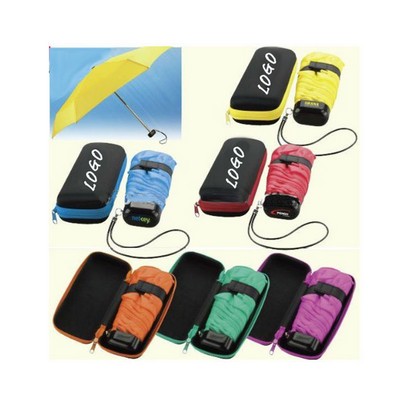 Five Section Mini Umbrella w/EVA Case