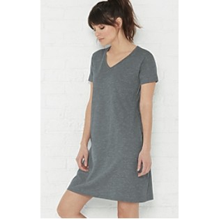 LAT® Women's Fine Jersey Crossover V-Neck Coverup Dress