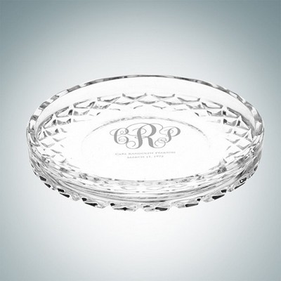 4 Piece Circle Crystal Coasters Set