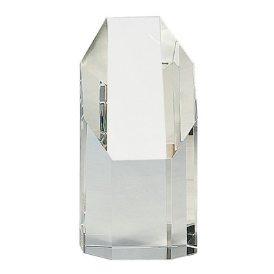 8" Clear Crystal Octagon Tower