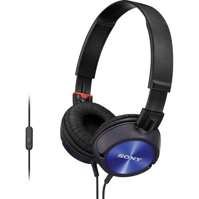 Sony® Headphones with Mic & Remote - Blue