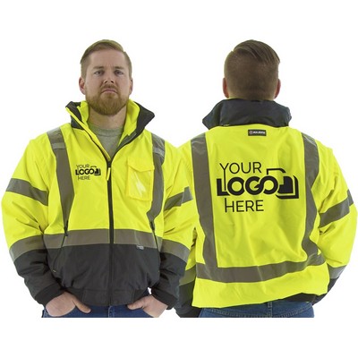 Majestic® Hi-Vis 8 in 1 Fleece Lined Waterproof Bomber Jacket