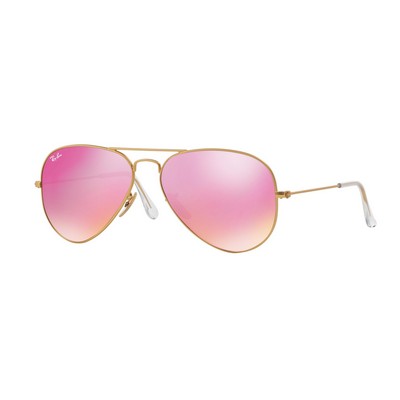 Ray-Ban® Cyclamen Flash Aviator Sunglasses