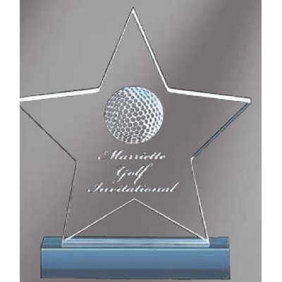 Small Blue Acrylic Star Award