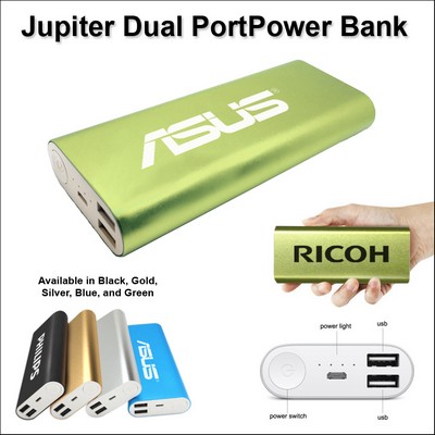 Jupiter Dual Port Power Bank 12000 mAh - Green