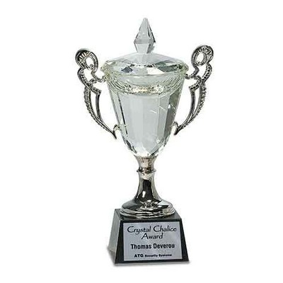 Crystal Loving Cup Trophy, 11 1/4"H