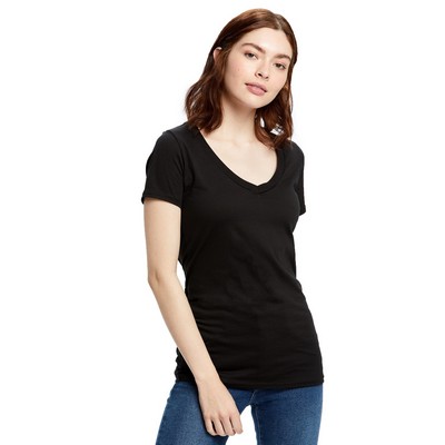 Women's Short Sleeve Jersey V-Neck Shirt