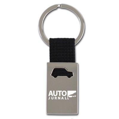 Car Shape Keychain - Alloy With Fabric Strap