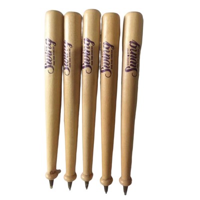 Wooden Baseball Bat Shaped Ballpoint Pen