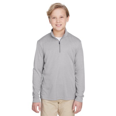 Team 365 Youth Zone Sonic Heather Performance Quarter-Zip