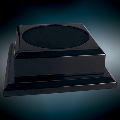 7" x 7" Black Royal Piano Finish Pedestal Base