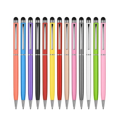 Slim Metal Twist Ballpoint Pen Stylus