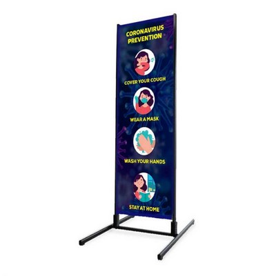 XL-85 Outdoor Sidewalk Sign - Coronavirus Prevention - Vinyl Banner, Single Sided