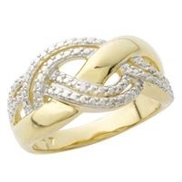 Jilco Inc. Yellow Gold Twisted Diamond Ring