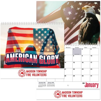 American Glory Spiral Wall Calendar