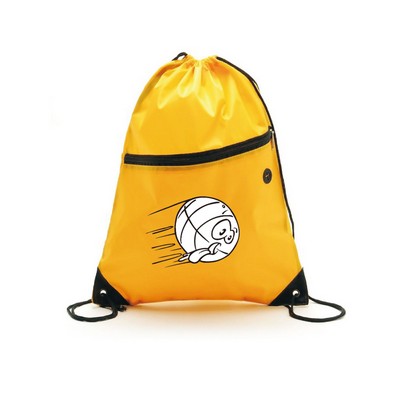 Zipper Drawstring Backpack