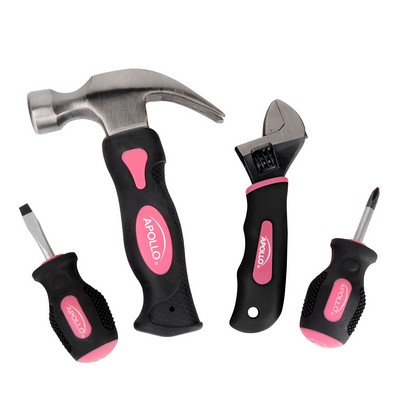 Pink Apollo Tools Four Piece Stubby Set