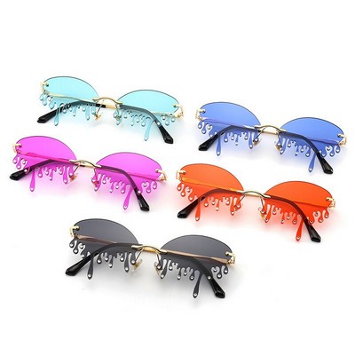 Fire Dripping Diamond Pc Sunglasses Womens