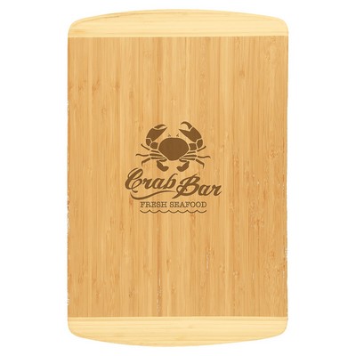 18" x 12" Bamboo 2-Tone Cutting Board