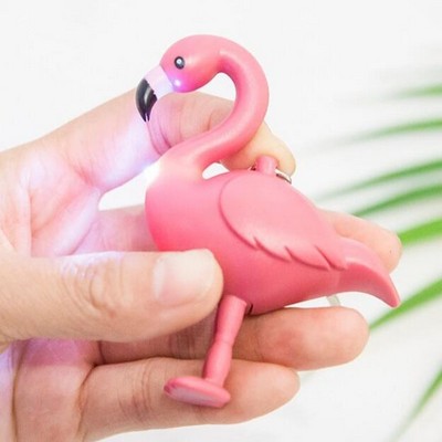 Flamingo LED Sound Keychain