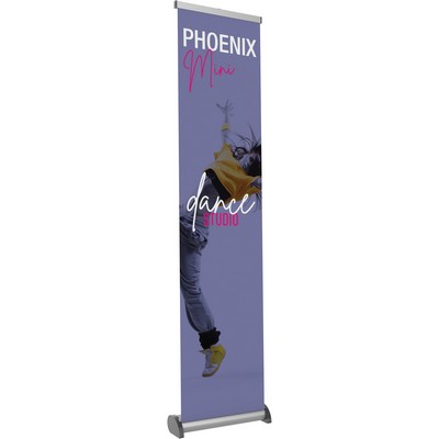 Phoenix Mini Full Height 4 Pole Silver Retractable Banner Stand