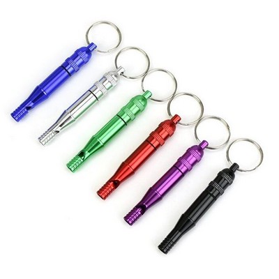 Rotate Survival Whistle Keychain