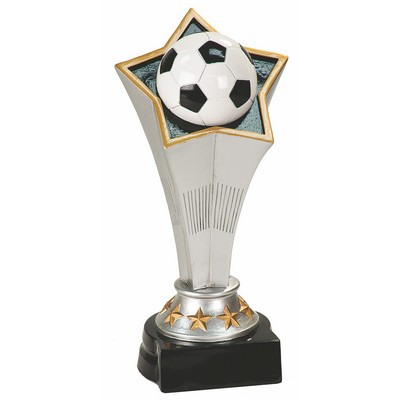 5 3/4" Soccer Rising Star Resin