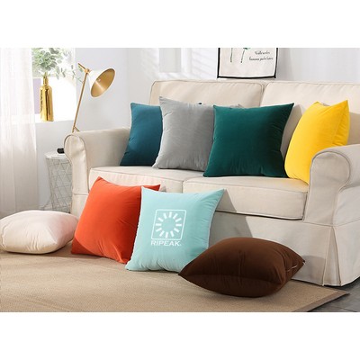 15.8 x 15.8 Inch Premium Square Polyester Short Plush Throw Pillowcase With Hidden Zipper