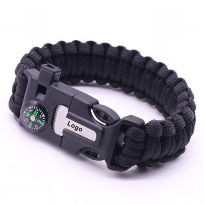 Outdoor Survival Paracord Bracelet With Flintstones