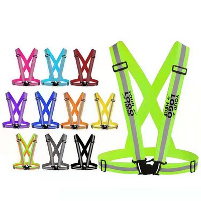 Adjustable Reflective Strap Safety Vest Elastic Belt