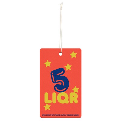 2.5" x 4.1875" Paper Air Freshener Tag - Rectangle