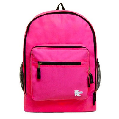 17.5 Classic Backpacks - Hot Pink, Side Mesh Pockets (Case of 24)