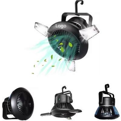 Portable LED Camping Lantern with Ceiling Fan