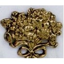 Flower Bouquet/Bow Stock Casting Lapel Pin